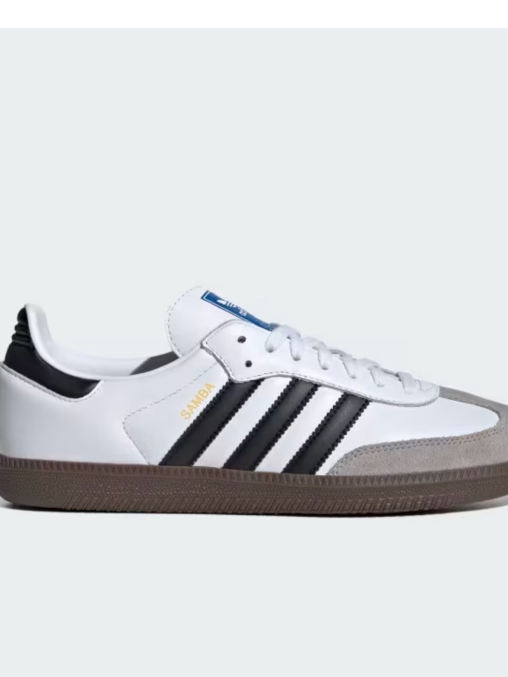 adidas Samba OG Sneakers - White, Black, Gray 7.5